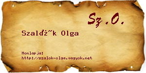 Szalók Olga névjegykártya